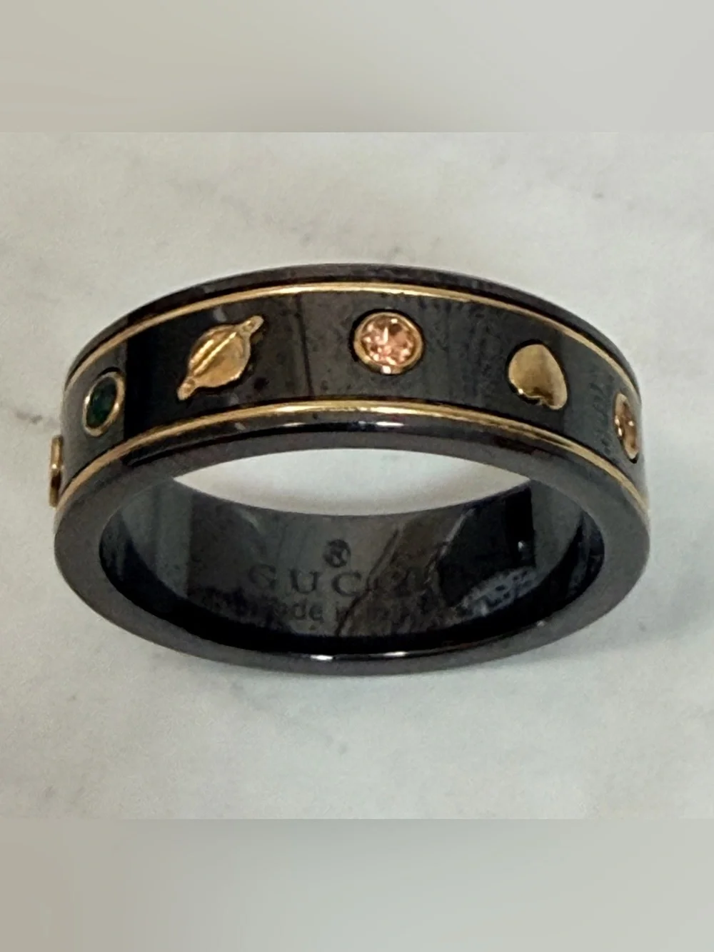 Gucci Icon Ring With Gem Stones